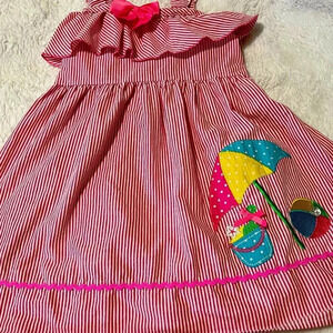 Nannett little girl sleeveless sun dress.
